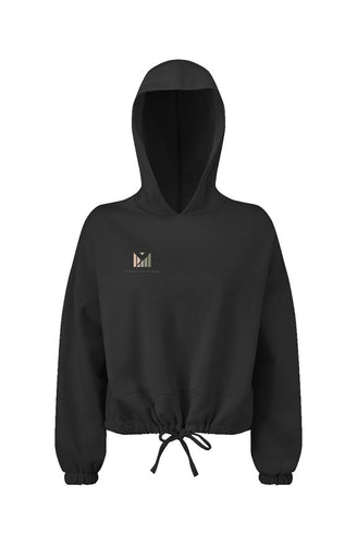 Ladies' Cropped Oversize Hooded Sweatshirt